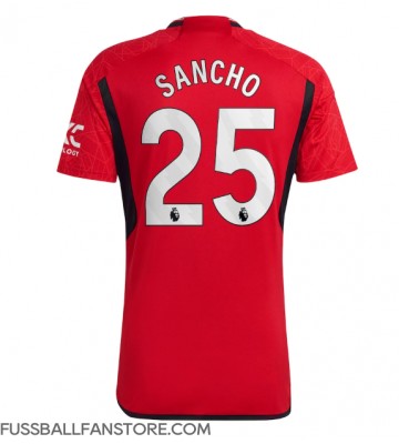 Manchester United Jadon Sancho #25 Replik Heimtrikot 2023-24 Kurzarm